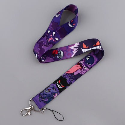 Cute Anime Lanyard – Keychain, ID Card, Passport, USB, Badge Holder & Neck Strap for Students, Cellphone Accessories
