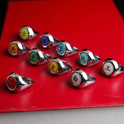 10PCS Bandai Naruto Akatsuki Rings — Itachi Anime Figure Cosplay Accessories, Jewelry & Toys for Boys & Kids Gifts