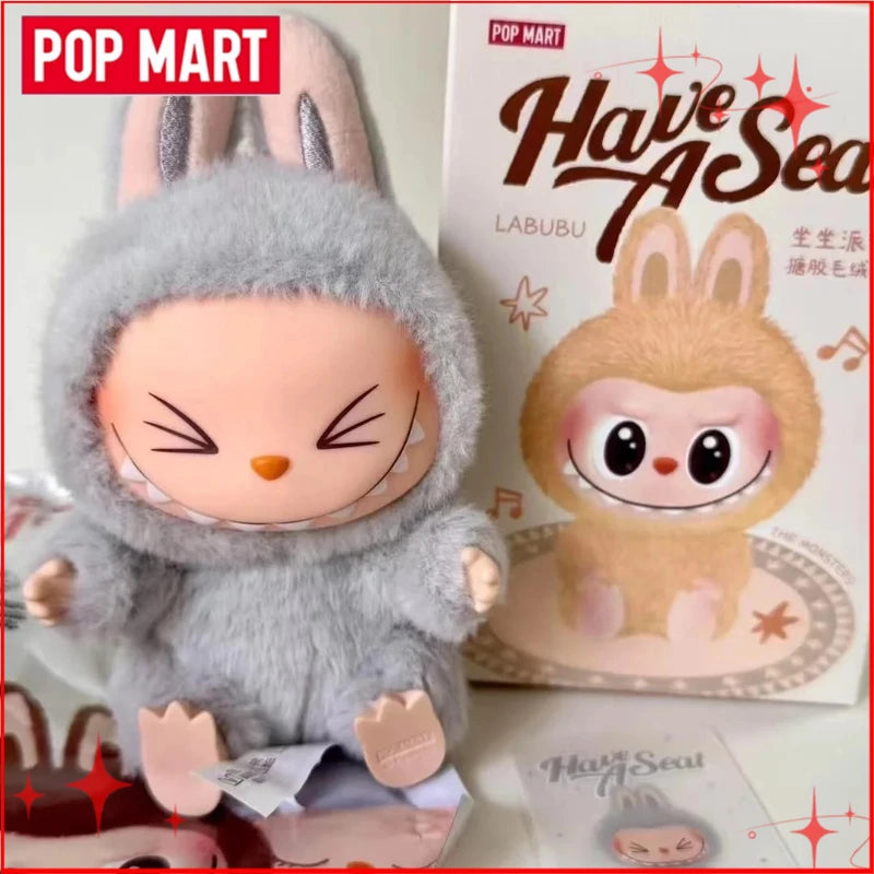Genuine POP MART Labubu Vinyl Plush Pendant — Macarons “Have A Seat” & Coca Cola Series Blind Box Toys V1-V3
