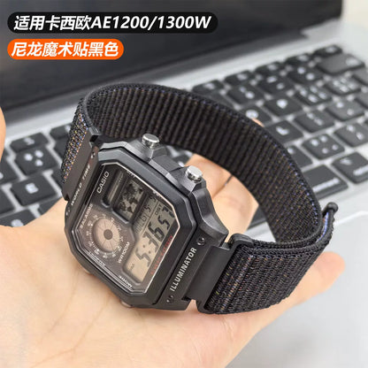 Nylon Sport Watch Band for Casio AE-1200WH AE-1300 W-218 - Fashion Replacement Wrist Strap