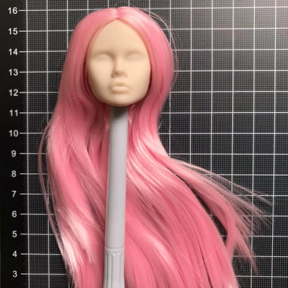 Poppy Blank Face Doll Heads — 1/6 DIY Crafting Parts in Super White, Coffee, Pink & Beige Skin for Doll Making