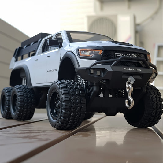 1:24 Dodge Mammoth RAM 1000 TRX 6x6 Diecast Model Car – Metal Alloy Toy with Lights for Kids & Collectors Gift