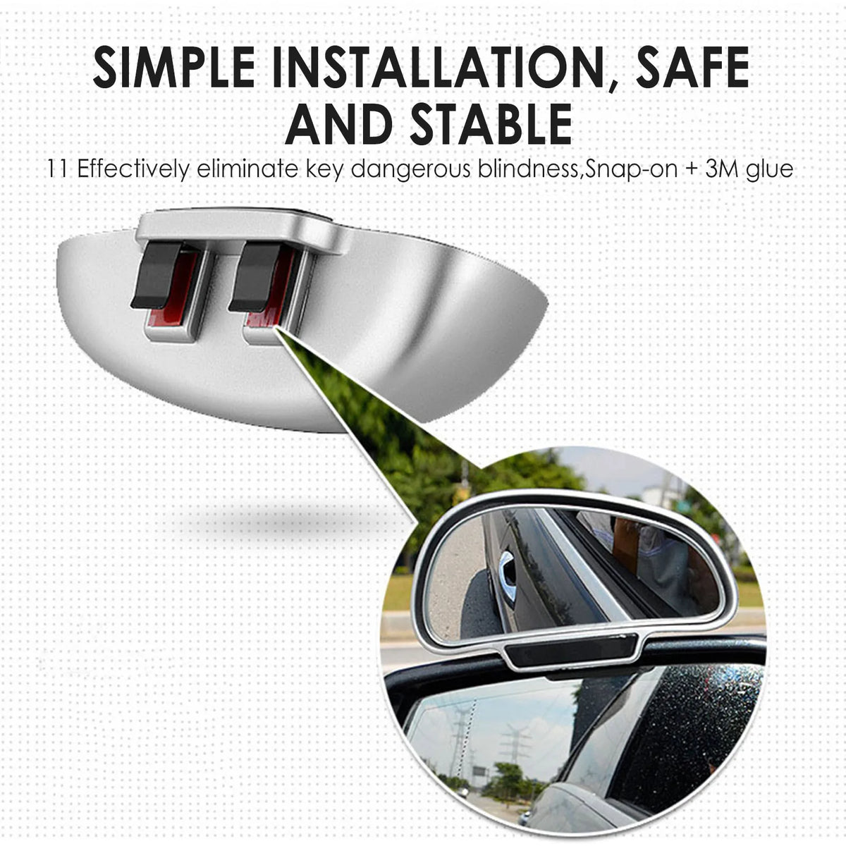 360° Adjustable Car Blind Spot Mirror - Rearview Auxiliary Safety Mirror for Cars & SUVs