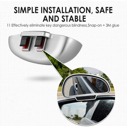 360° Adjustable Car Blind Spot Mirror - Rearview Auxiliary Safety Mirror for Cars & SUVs