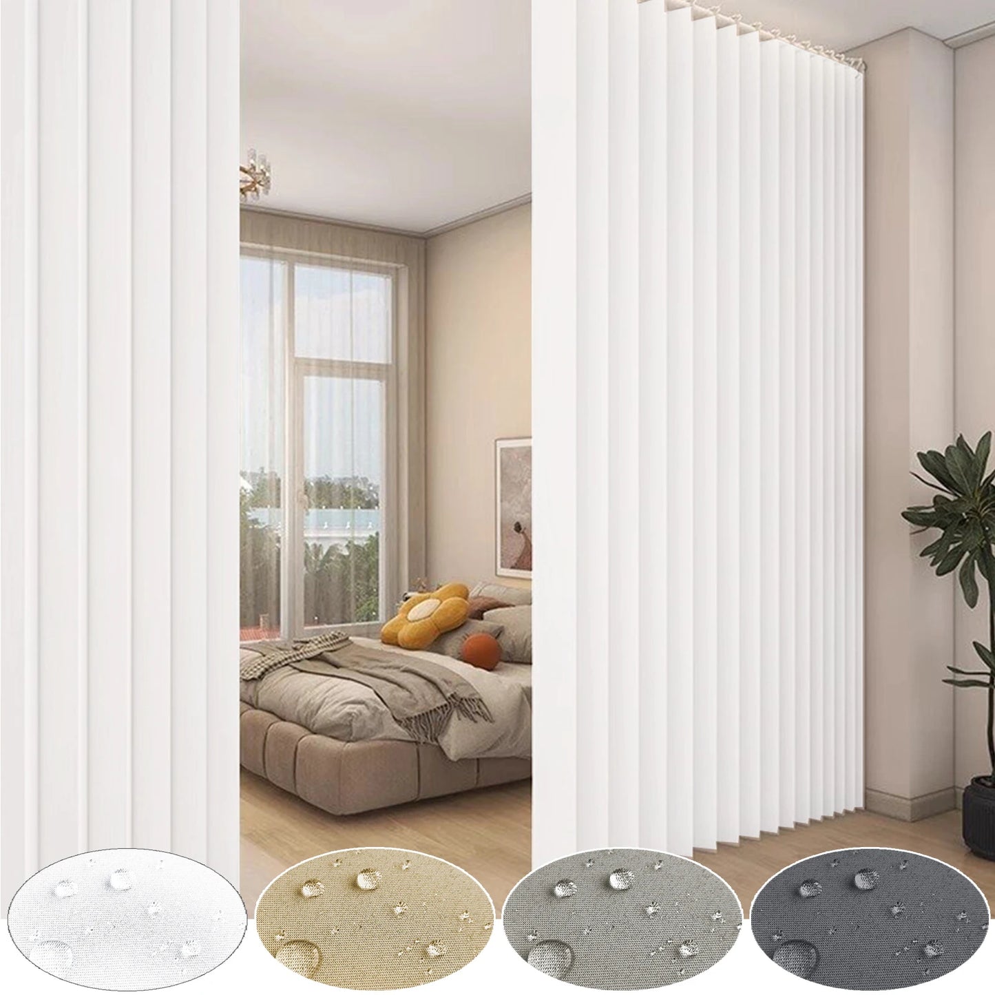 Extra Large Blackout Waterproof Curtain – Thermal Insulated Sliding Door & Shower Drapes for Living Room & Bedroom