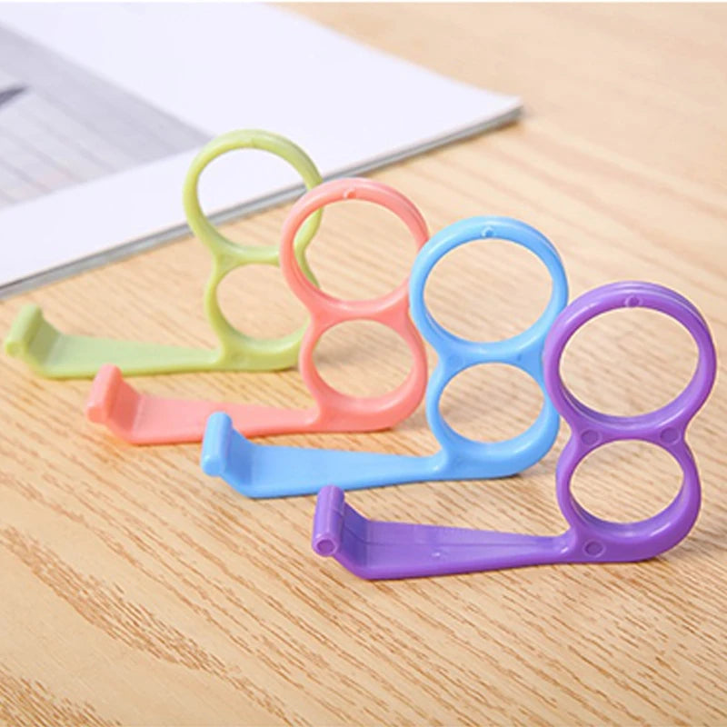 Universal Mobile Phone Grip Holder: Finger Ring Support & Desktop Mount Stand Bracket - Plastic Cellphone Handheld Bracket for iPhone & Samsung