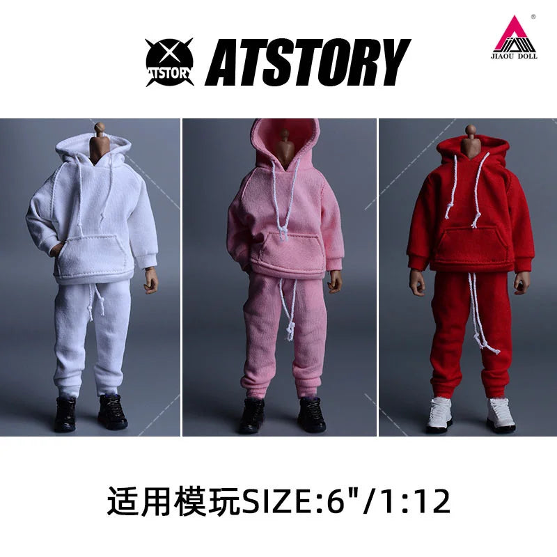 ATSTORY 1/12 Scale Hoodie & Pants Set — Male Clothes for 6" Soldier TBL SHF Action Figures & Dolls