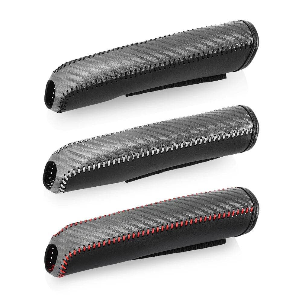 Carbon Fiber Handbrake Cover Sleeve - Protective Hand Brake Protection for Car Interior Accessories