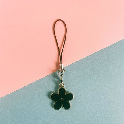 Enamel Flower Phone Lanyard - Floral Keychain Strap Bag Pendant Accessory Gift for Girls