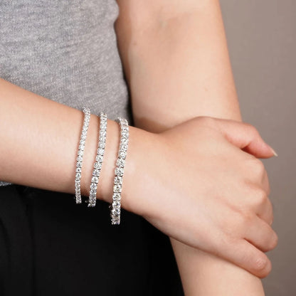 SEMNI Moissanite Diamond Tennis Bracelet – 3mm-6.5mm, GRA Certified, 925 Sterling Silver Luxury Jewelry for Men & Women