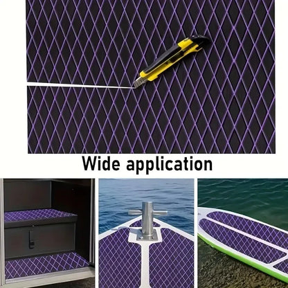 240x60cm EVA Boat Floor Mat - Diamond Anti-Slip UV Resistant Marine Deck Carpet