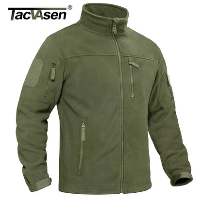 TACVASEN Men's Fleece Jacket - Warm Windproof Full Zip Outdoor Hiking Coat