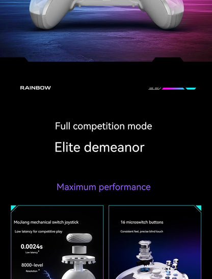 Bigbigwon Rainbow3 Wireless Game Controller Charging Base – RGB Magnetic Dock for PC Gaming