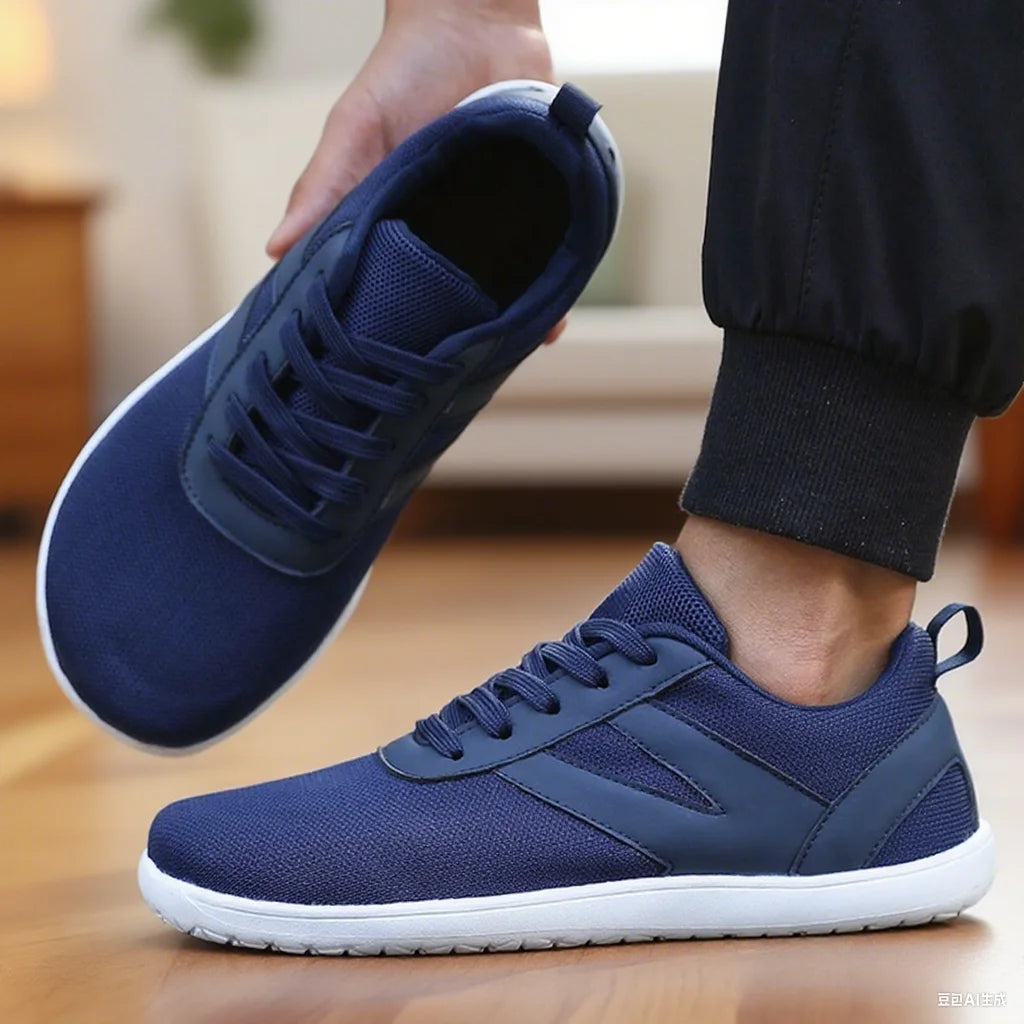 Men’s Mesh Barefoot Shoes - Wide-Toe Minimalist Lightweight Breathable Sneakers for Running, Walking, and Casual Wear