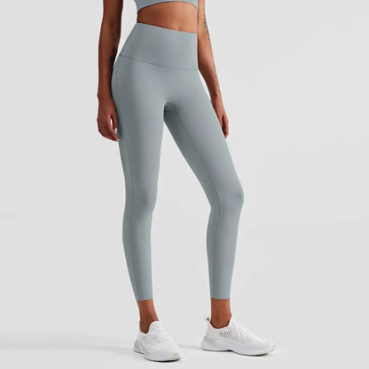 Women’s Lycra Four-Way Stretch Yoga Pants – High Waist Seamless Sports Leggings, T-Line Free Gym Fitness Wear