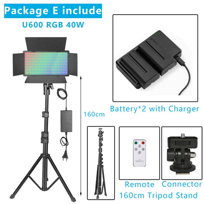U800 RGB LED Photo Studio Light – Video Recording Panel Lamp for YouTube, TikTok & Live Streaming