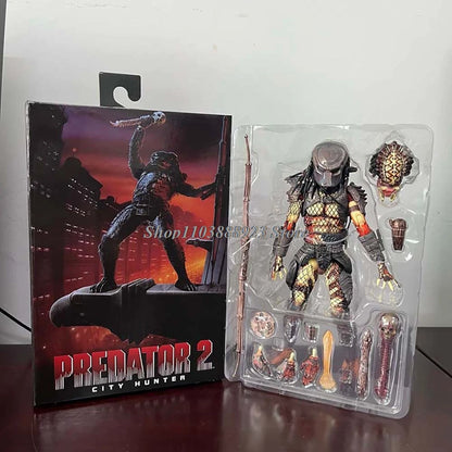 NECA Predator Figure — Ultimate Shaman Elder Armored Jungle Hunter with Snake Vision, Alien Model Toy Gift