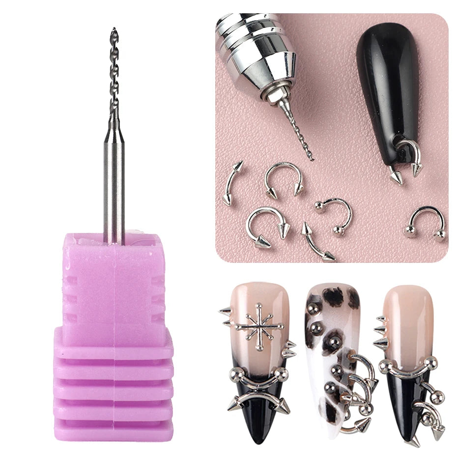 Tungsten Steel Nail Drill Bit - Precision Ring Opening and Nail Art Hole Punching Grinding Tool
