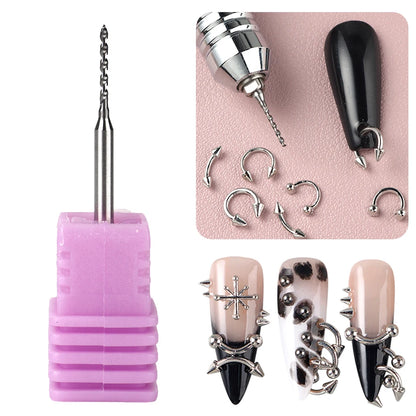 Tungsten Steel Nail Drill Bit - Precision Ring Opening and Nail Art Hole Punching Grinding Tool