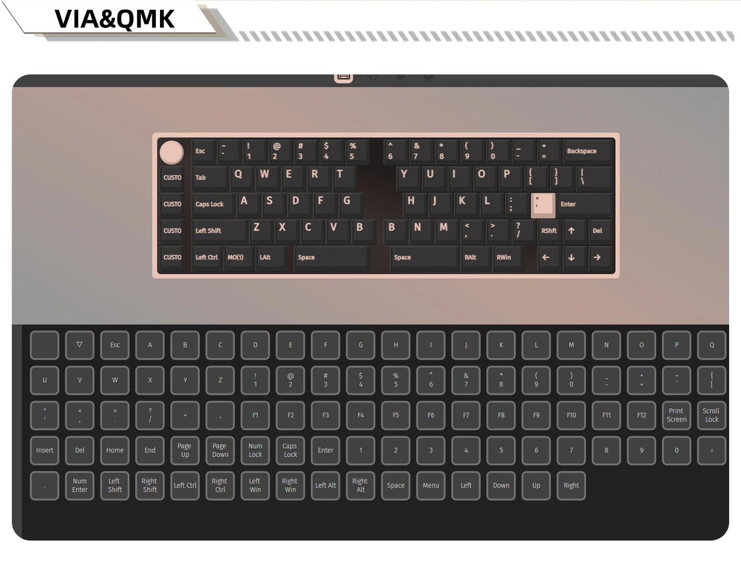 GMK70 Split Mechanical Keyboard Kit – Hot-Swappable, Ergonomic Customizable with QMK/VIA Support