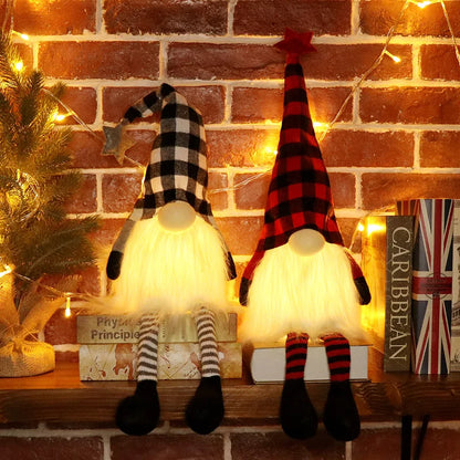 20/30cm LED Faceless Elf Gnome Doll — Christmas & New Year Light-Up Decoration for Home, Kids Gift 2025