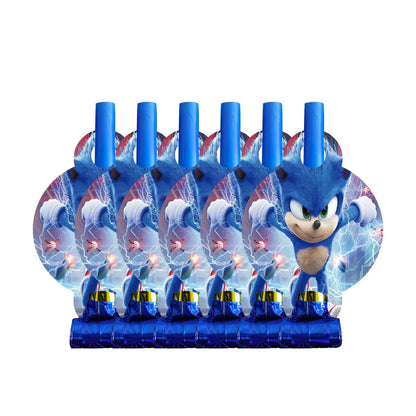 Sonic Birthday Party Decoration Set – Hedgehog Theme Tableware & Supplies with Plates, Cups, Napkins, Tablecloth & Party Accessories for Kids Party Gifts