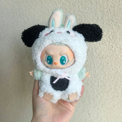 15cm/17cm LABUBU Doll Outfits – Sitting Party Plush Animal Sets for Generations 1-3, Cute Gifts for LABUBU Fans