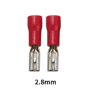 100/50/10PCS Insulated Female Crimp Wire Terminals – 2.8mm 4.8mm 6.3mm Spade Electrical Connectors (Red, Blue, Yellow)
