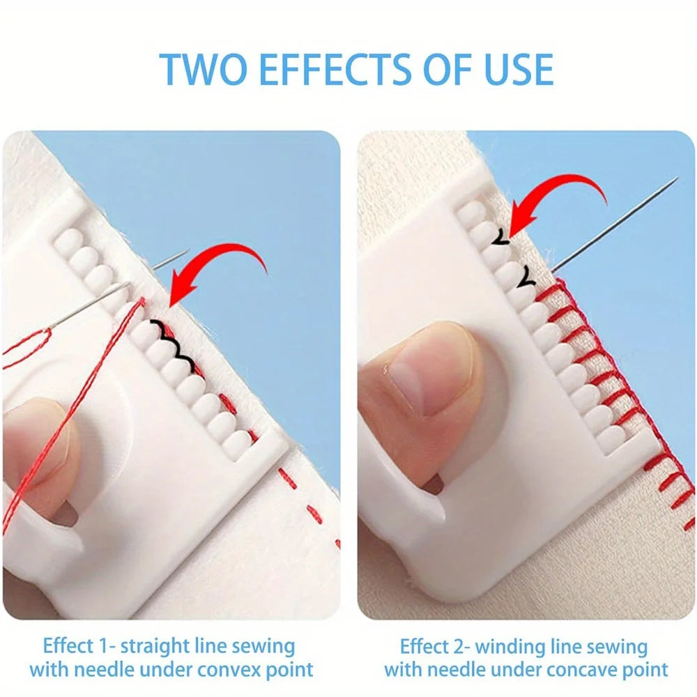 2-Piece Sewing Guide Template Kit – 3mm Stitch Spacing Tool for Precision Fabric Sewing, Embroidery & Leathercraft