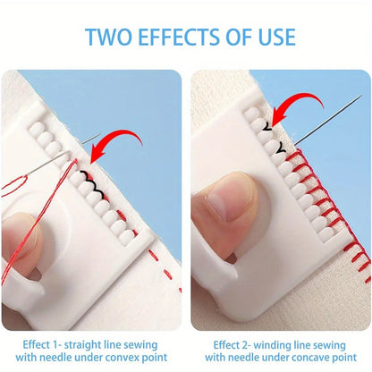 2-Piece Sewing Guide Template Kit – 3mm Stitch Spacing Tool for Precision Fabric Sewing, Embroidery & Leathercraft
