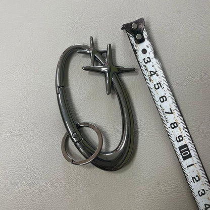 Zinc Alloy Mountaineering Carabiner Keychain – Multifunctional Belt Buckle Blackout