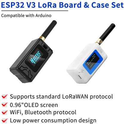 Heltec LoRa 32 V3 Development Board Kit - ESP32 SX1262 Meshtastic 915MHz WiFi BLE OLED IoT Board with Case