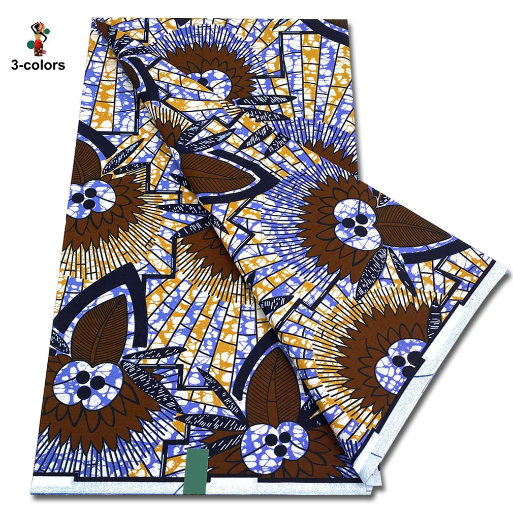 2026 Original African Wax Print Fabric - 100% Cotton Nigerian Ankara Batik Soft Pagne Material