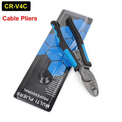 Toolour 8-Inch Multifunctional Pliers - Wire Stripper, Crimper, Cutter & Needle Nose Hand Tool