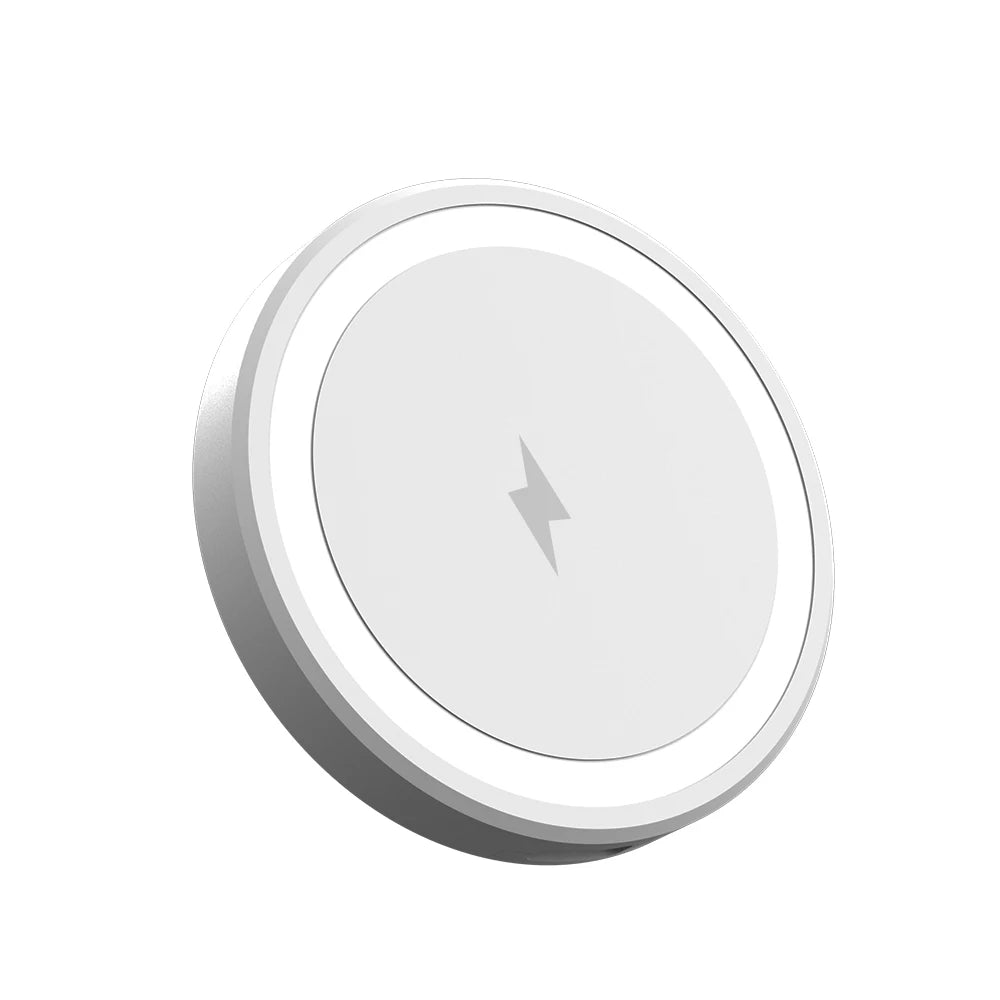 Mini Magnetic Wireless Charger - Slim 15W Fast Charging Pad for iPhone 13–18 with Strong Magnetic Attachment
