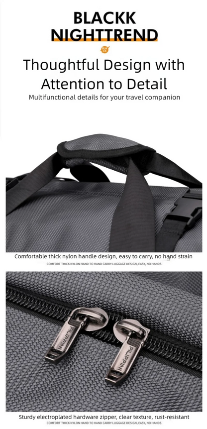 80L Rolling Duffle Bag with Wheels – 31" Heavy-Duty Foldable Travel Duffel, Water-Resistant Luggage with Shoulder Strap
