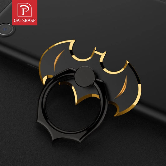 Oatsbasf Bat Finger Ring Phone Holder – 360° Rotating Metal Desktop Mobile Stand for iPhone, Xiaomi & All Smartphones Grip Mount Stand