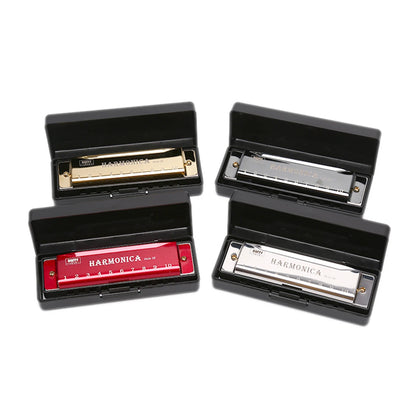 Harmonica Key of C - 10 Hole Diatonic for Beginners, Students & Kids with Case, Gift Ready