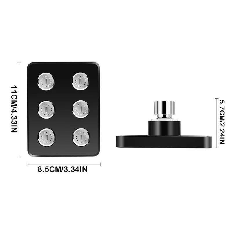 360° Mini-Surround Pressurized Shower Head – Large Rain Showerhead for Bathroom Accessories