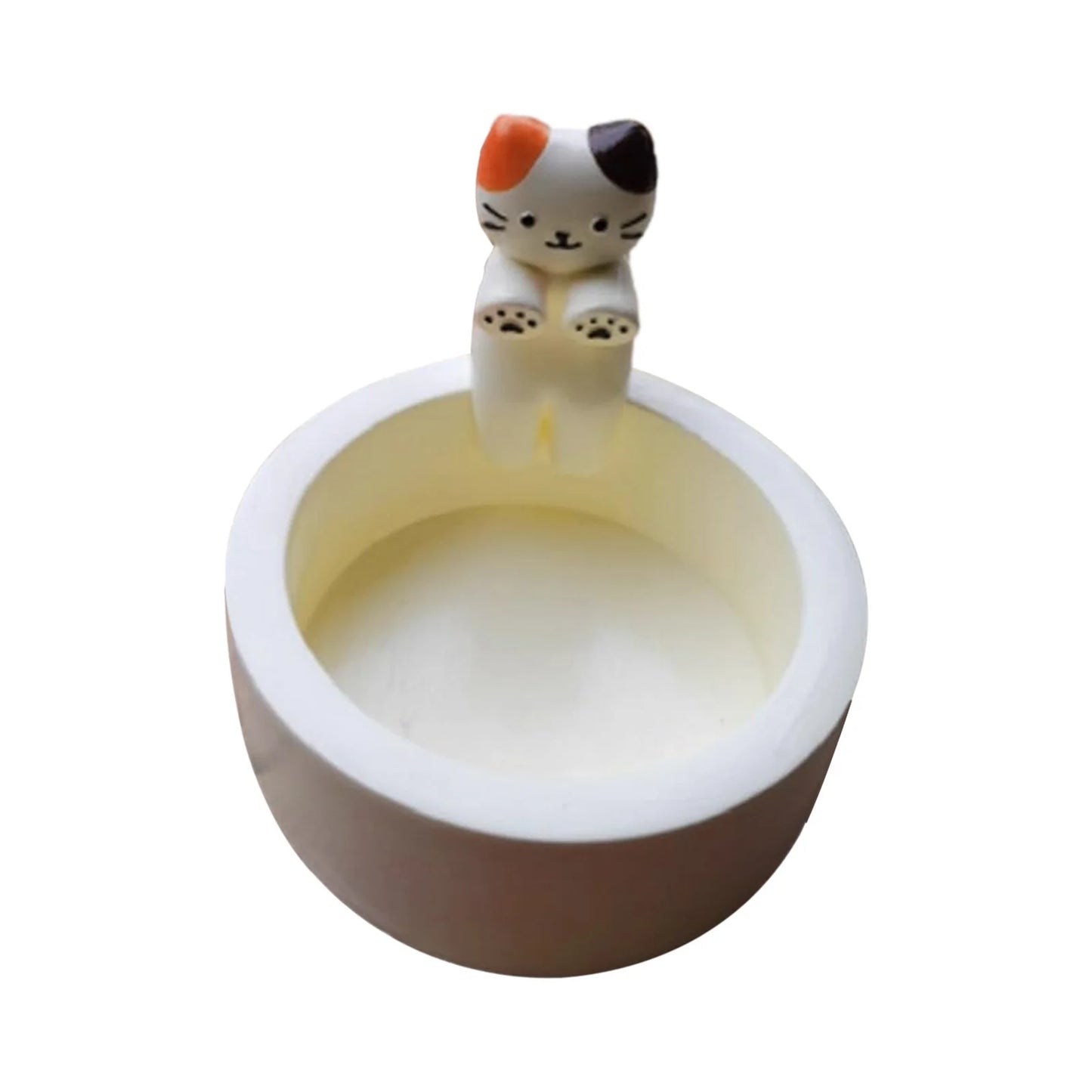 Cartoon Cat Tea Light Candle Holder – Cute Desktop Decorative Ornaments for Office & Home, Candlestick Craft Decoration