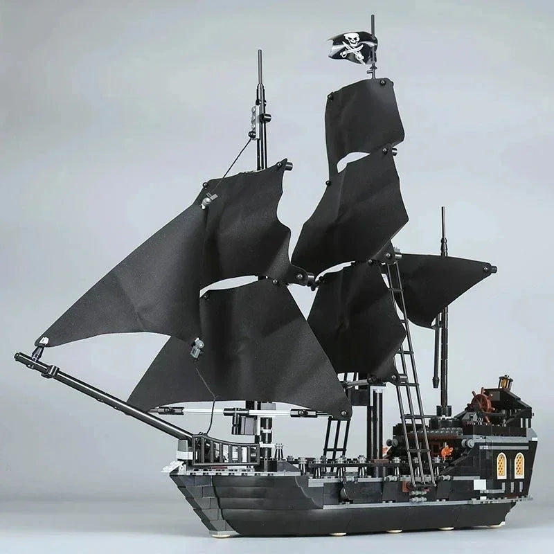 Pirates Black Pearl Ship Building Blocks – 1:1 Caribbean Adventure Boat Model Toy for Kids & Adults