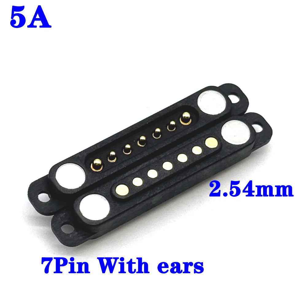 Magnetic Pogo Pin Connector - 5A Waterproof High-Current Spring Probe Male Female DC Charging Connector, 2/3/4/5/6/7/8 Pin