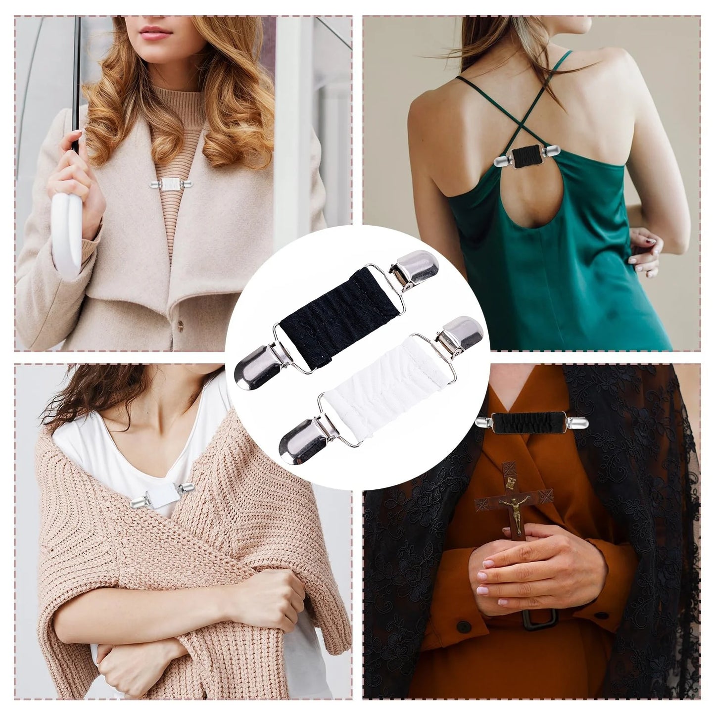 Adjustable Back Cinch Clips - Seamless Elastic Waist and Sweater Tightener for Women