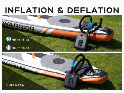 AIRBANK 20PSI SUP Board Electric Pump – 4000mAh 11V PVC Inflatable Pump for Stand-Up Paddle Board & Kayak Inflation