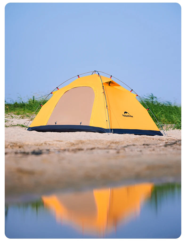 Naturehike 2024 New Camping Tent – Ultralight 2-Person Outdoor Tent, Large Space, Mosquito-Repellent, Quick Set for Beach & Hiking