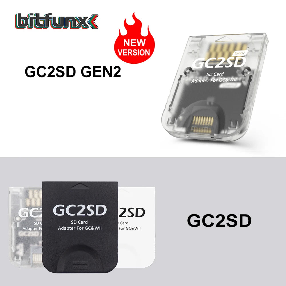 BitFunx GC2SD Micro SD Card Adapter - Swiss SD Memory Card Adapter for Nintendo GameCube & Wii Consoles