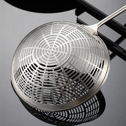 3 Sizes Round 304 Stainless Steel Strainer Set – Long Handle Kitchen Sieves for Hot Pot, Oil Filter & Cooking Tools