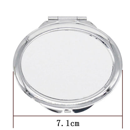 12PCS Metal Pocket Compact Mirrors - Sublimation Blank Travel Makeup Mirrors for Women & Men