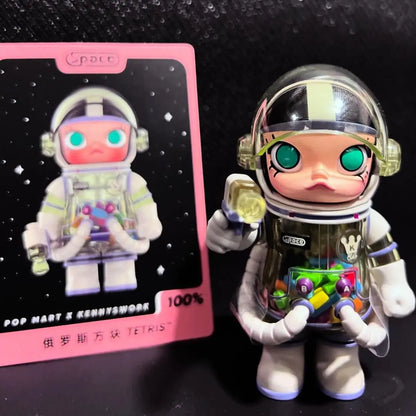 Bubble Mart MOLLY 100% Jasmine Blind Box – Anniversary Series Astronaut Handmade Desktop Ornament