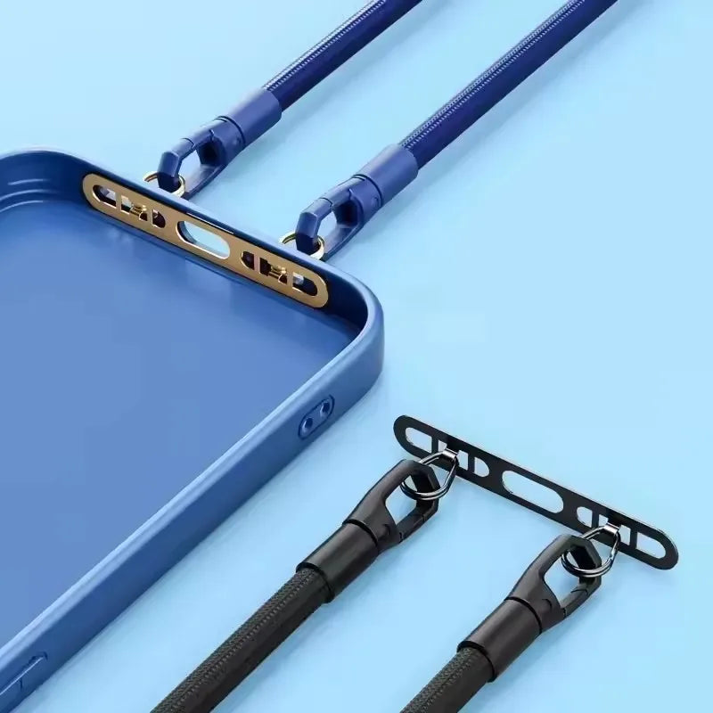 Metal Phone Lanyard Patch Set 1/2/3Pcs – Stainless Steel Side Clip Connector with Double Buckle for iPhone Strap Gasket Attachment